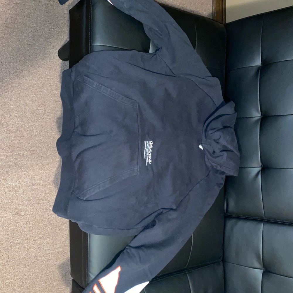 adidas Dark Blue Hoodie with White Accents